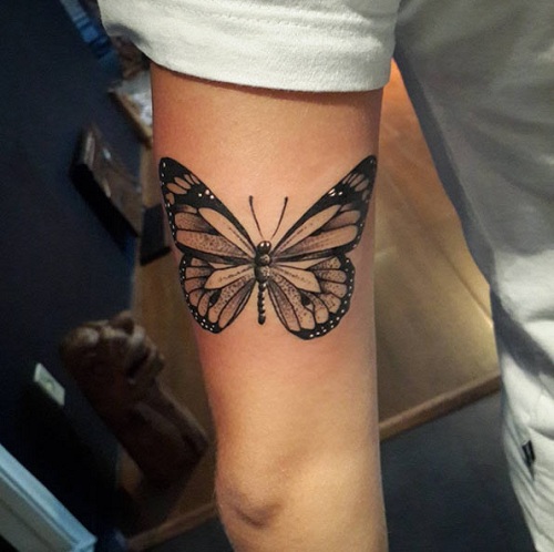 Butterfly Art Dot Work Tattoo
