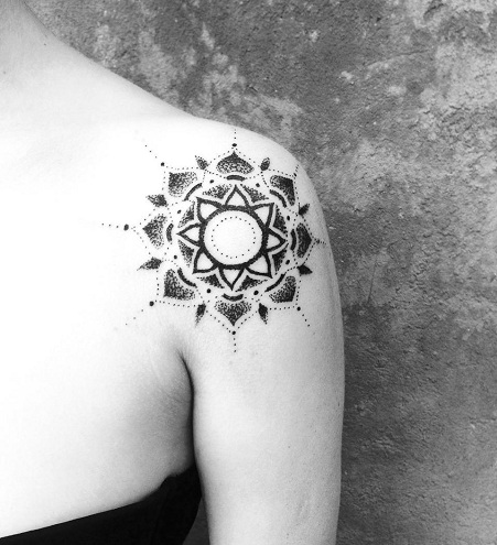 Mandala Dot Work Tattoo