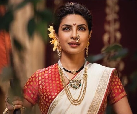 Priyanka Chopra Saree Bajirao Mastani -ban