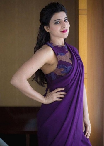 Almindelig lilla Saree