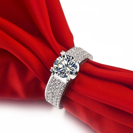 Pave Solitaire Ring