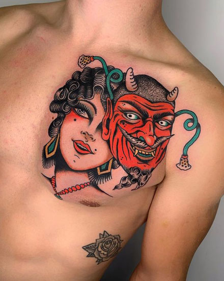 Ördög tetoválás minták