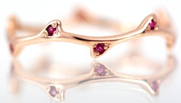 Forlovelsesring i Ruby Rose Gold