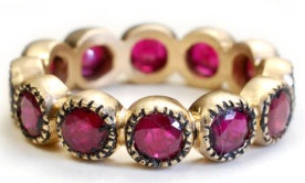 Flere Ruby Band Ring til kvinder