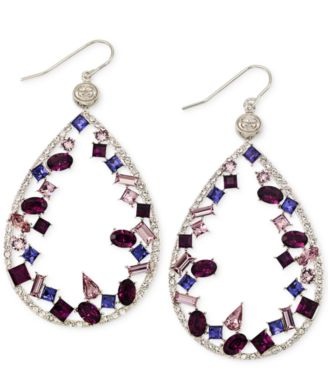 Farverige Tear Drop Platinum øreringe