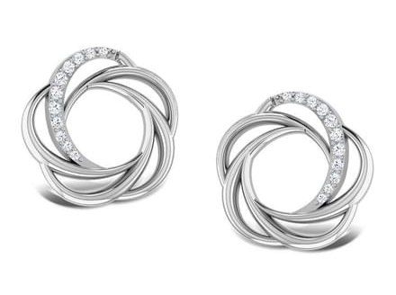 Mousserende Whorl Platinum øreringe