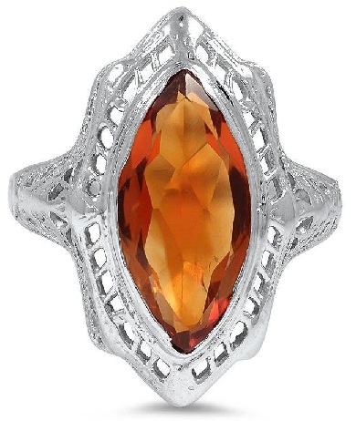 A Lonnie Orange Diamond koktélgyűrű