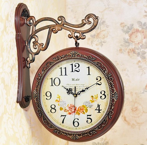 Vektor vintage fából készült óra