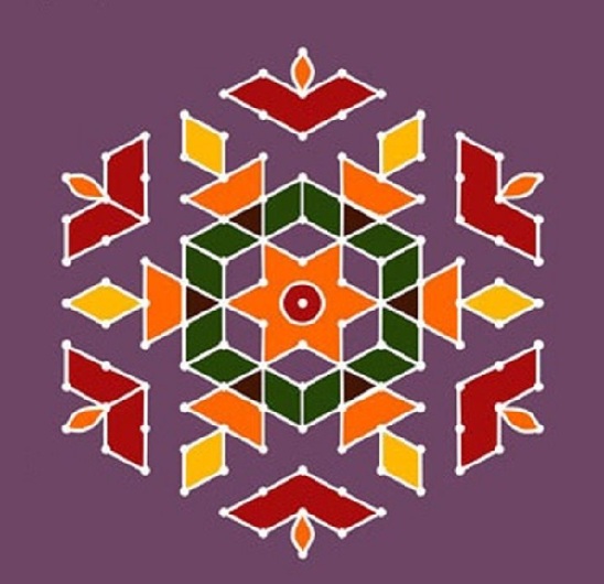 Diwali Rangoli Design pöttyökkel