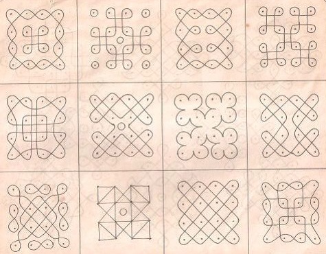 Rangoli -designs med prikker til begyndere