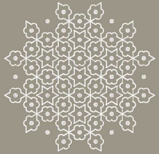 Blomst og stjerne Kolam til festivaler