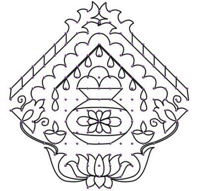 Særligt Kolam -design til Pooja
