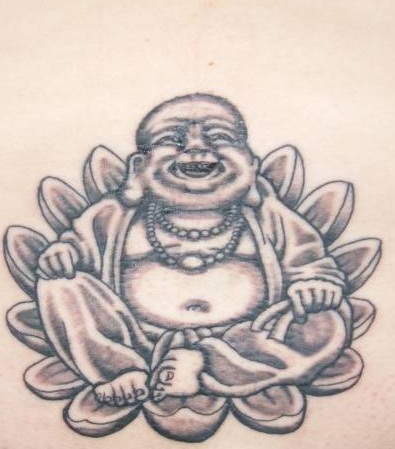 Grinende Buddha Tattoo Art