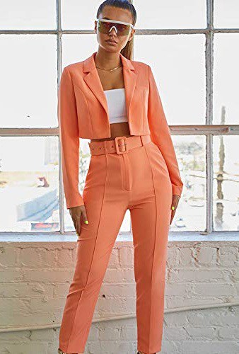 Kort orange blazer