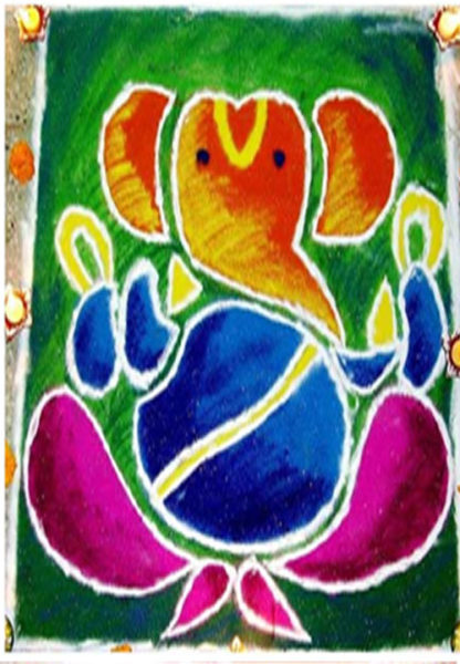 Ganpati Rangoli gyerekeknek