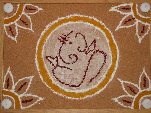 Egyedi Ganesha Rangoli