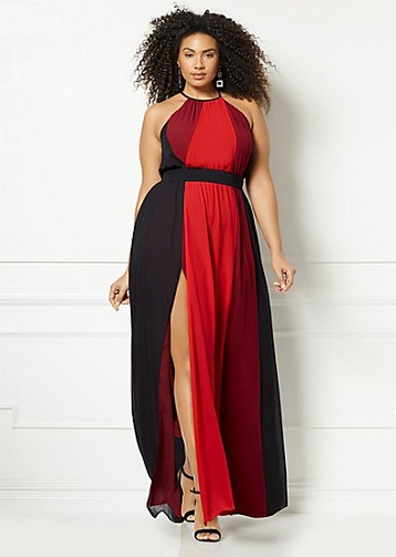 Color Block Maxi kjole