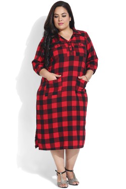 Checker Shirt Tunika