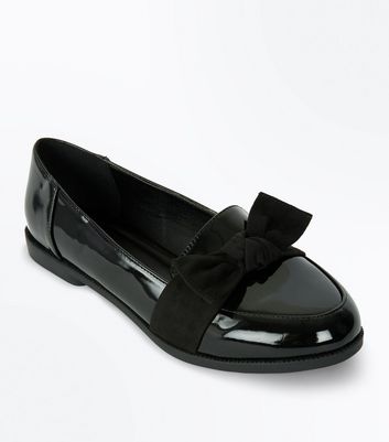 Black Bow Loafers