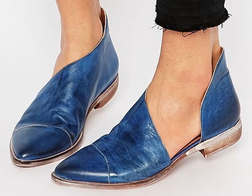 Indigo Blue Flat Cut -out sko til kvinder