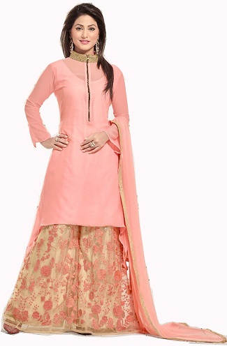 Etnisk Palazzo Style Salwar Kameez