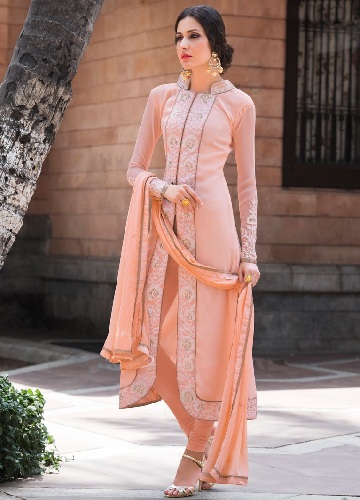 Etnisk slid Georgette Salwar Suit