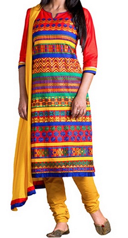 Etnikai Chanderi Salwar Kameez