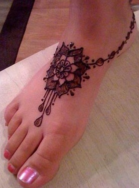 Láb Mehndi Design Egyszerű