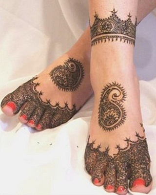 Rajasthani Feet Mehendi terv