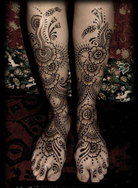 Brude Mehndi Design til fod