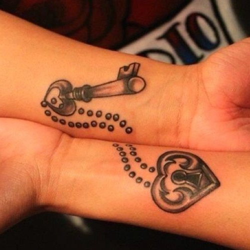 Szívzár és Kulcsos Tetoválás