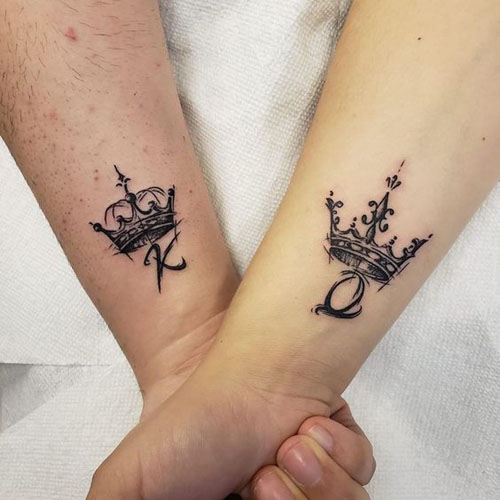Király és királynő tetoválás a legjobb pároknak 1