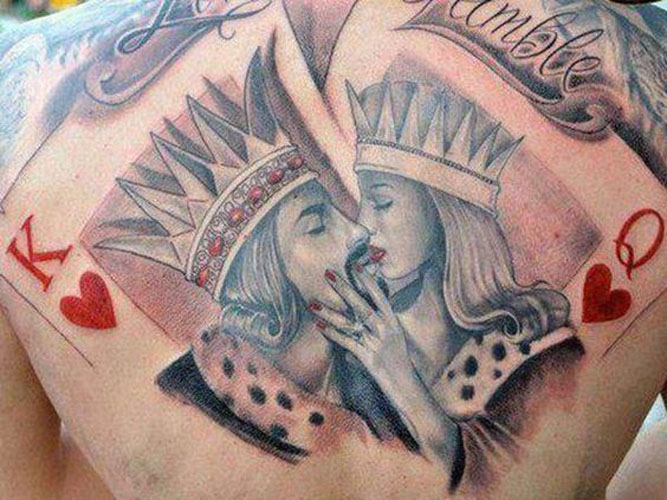 Király és királynő tetoválás a legjobb pároknak 3