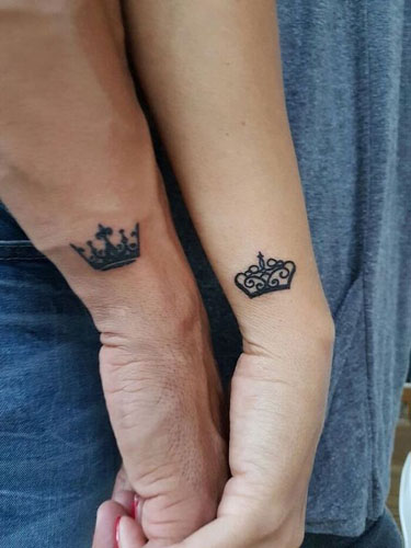 Király és királynő tetoválás a legjobb pároknak 6