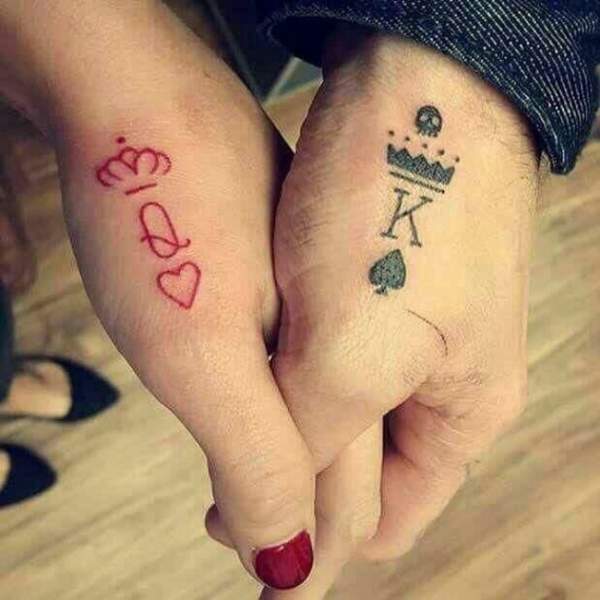 Király és királynő tetoválások pároknak