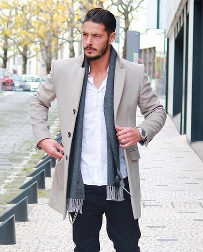 Lang Casual Blazer Mænd