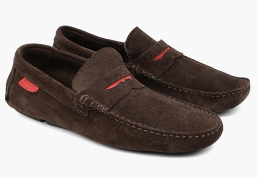 Barna velúr Penny Loafers