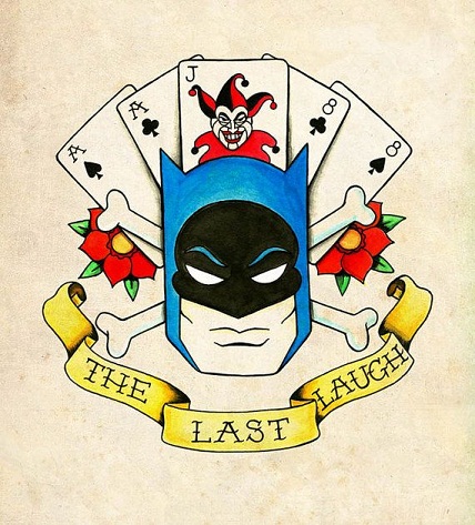 Batman og kort tatoveringer design