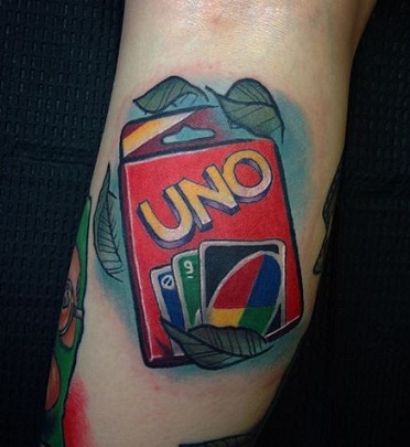 UNO Card Tattoos Design