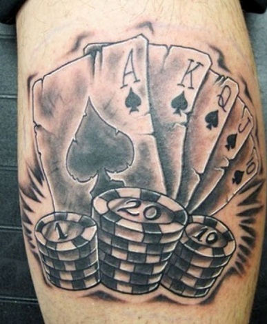 Poker Card Tattoos design