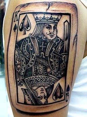 Konge kort tatoveringer design