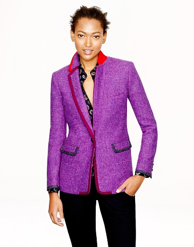 Lilla Tweed Blazer Kvinder