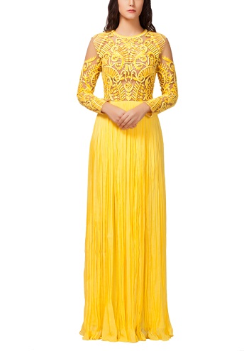Designer gul kjole