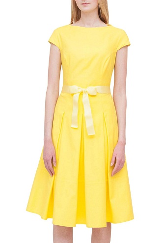 Bomulds gul kjole