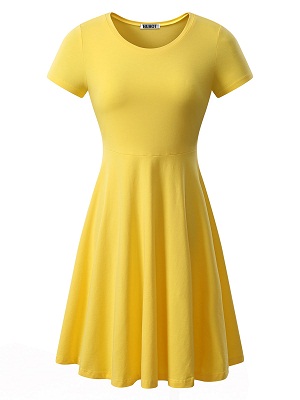 Casual gul kjole