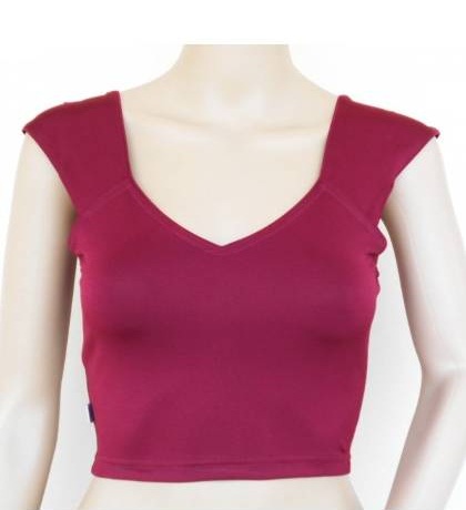 Stretchable bluse med bladmønster