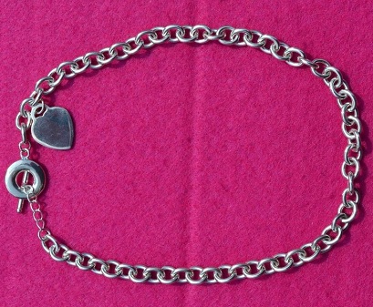 Silver Heart Chain Choker