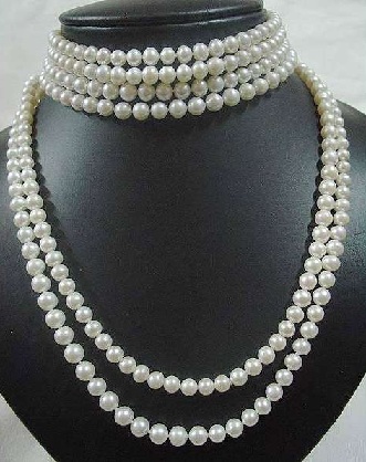 White Pearl Choker halskæden