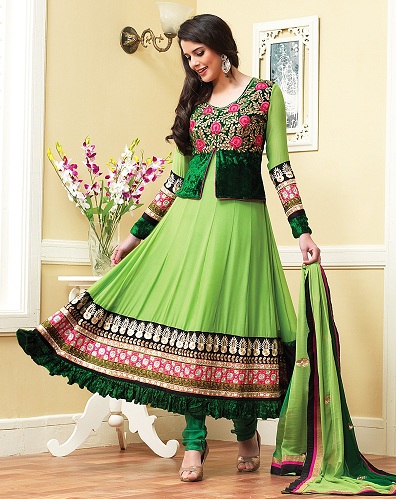 Jakke Style Long Anarkali Frock