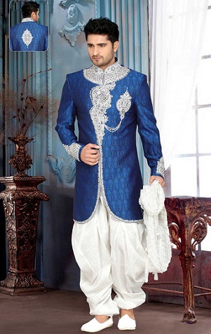 Esküvői viselet Kék Kurta pizsama